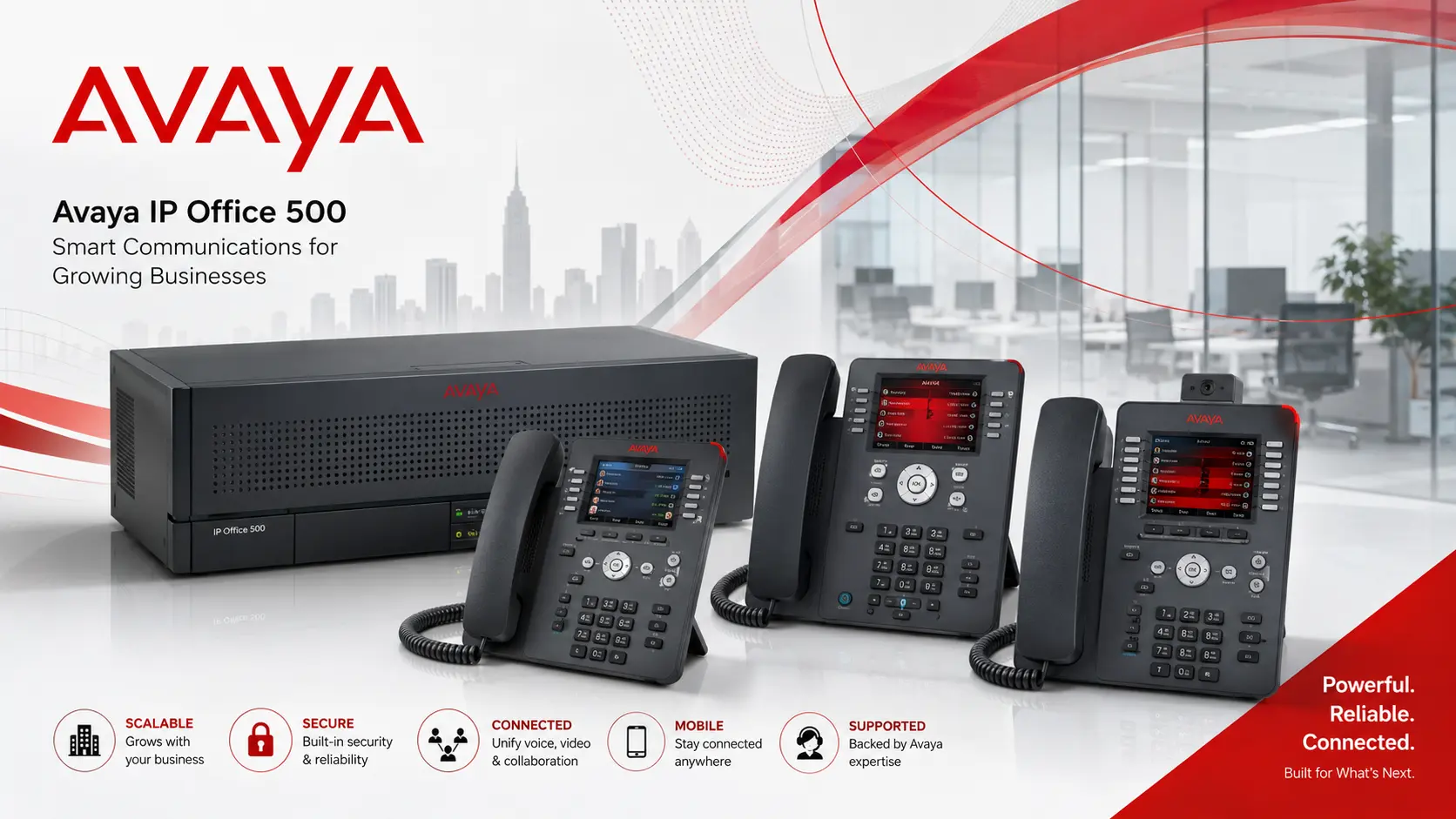 Avaya ip office 500 control unit and ip phones for contact centers in doha, qatar