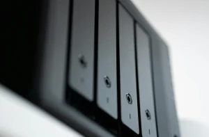 Synology NAS DiskStation setup providing secure private cloud storage for businesses in Qatar.